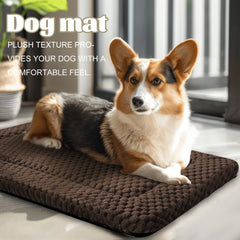 Pobopobo dog bed crate mat canvas-side stays cool and breathable on warm days.