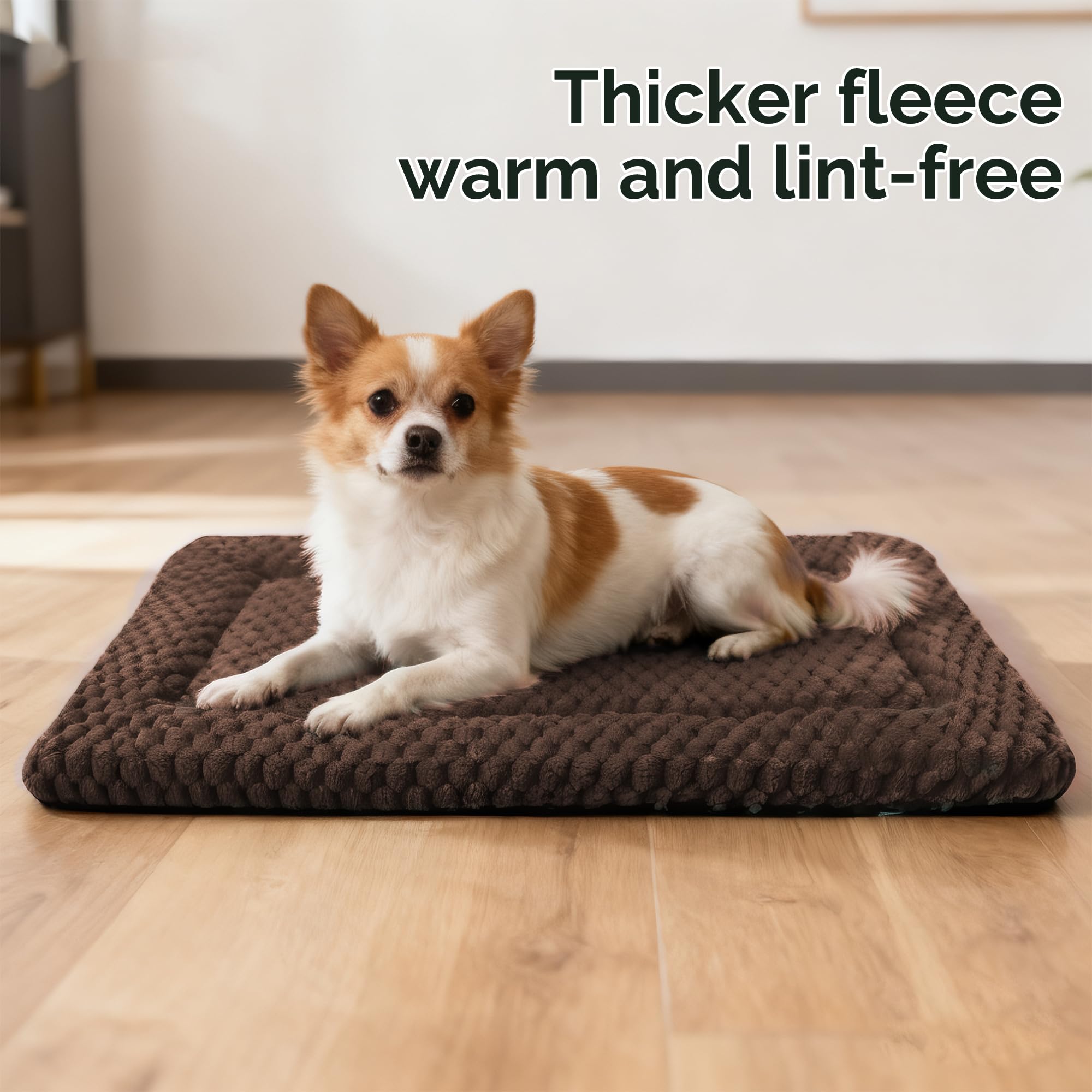 Pobopobo dog bed crate mat fits most crates for quick setup.
