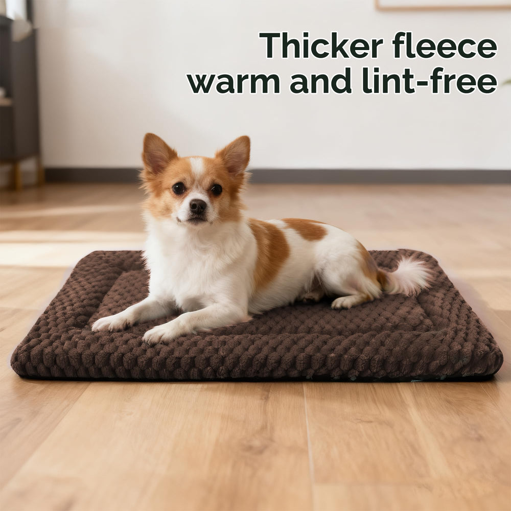 Pobopobo dog bed crate mat fits most crates for quick setup.