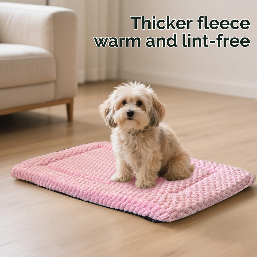 Pobopobo dog bed crate mat easy-care fabric for quick cleaning.