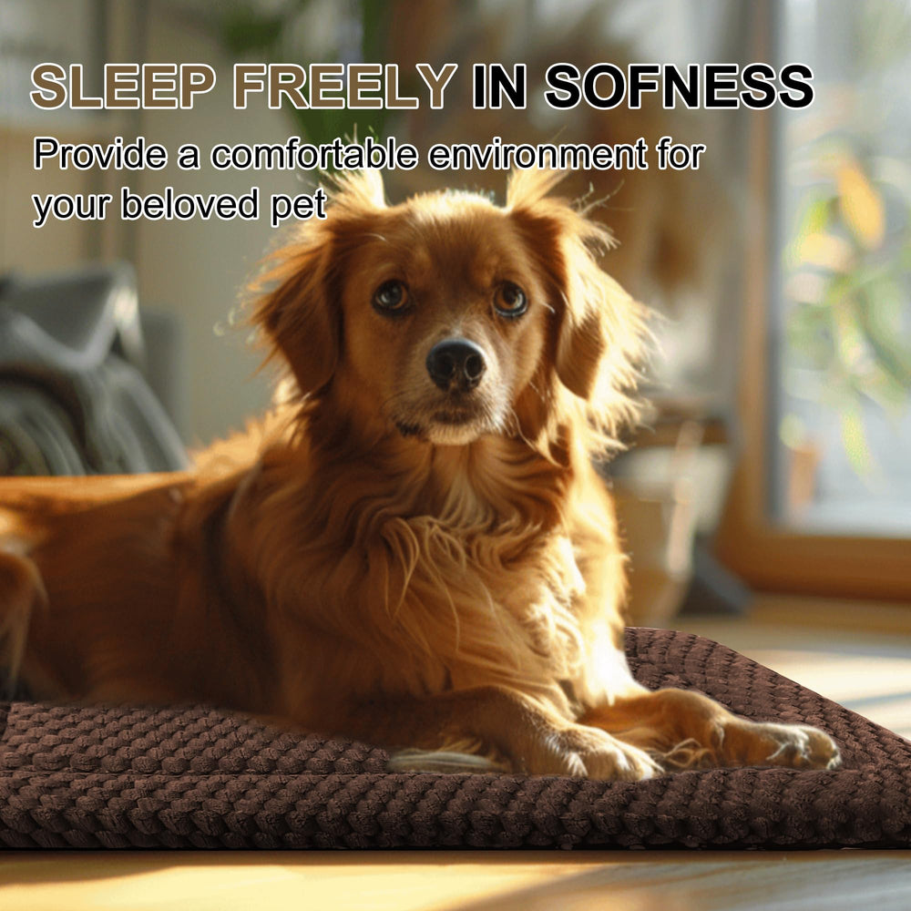 Pobopobo dog bed crate mat reversible design provides year-round comfort options.
