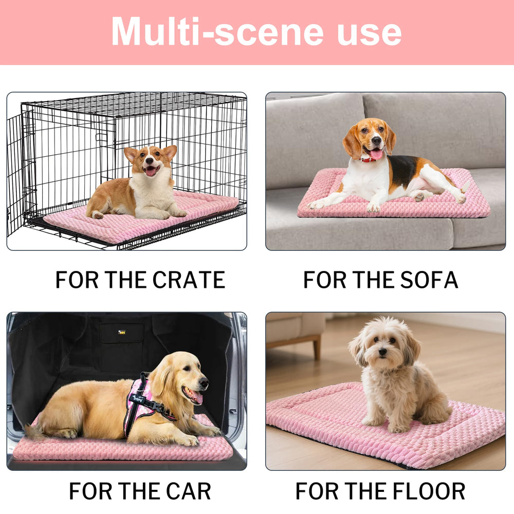 pobopobo dog bed crate mat reversible design for year-round comfort