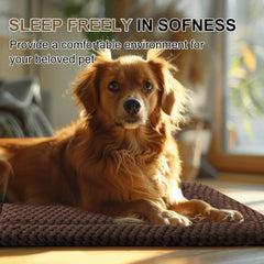 Pobopobo dog bed crate mat reversible design provides year-round comfort options.