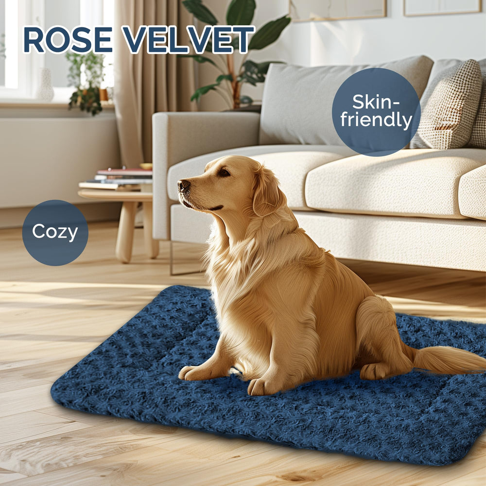 Pobopobo dog bed crate pad washable surface for easy cleaning and quick refresh.