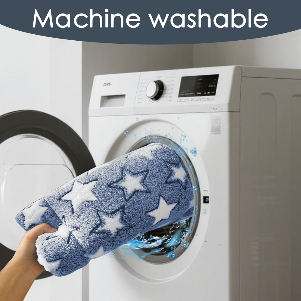 pobopobo dog bed mat crate navyblue-star machine washable for simple maintenance.