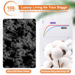 POCBLUE Deluxe dog bed in crate for secure resting
