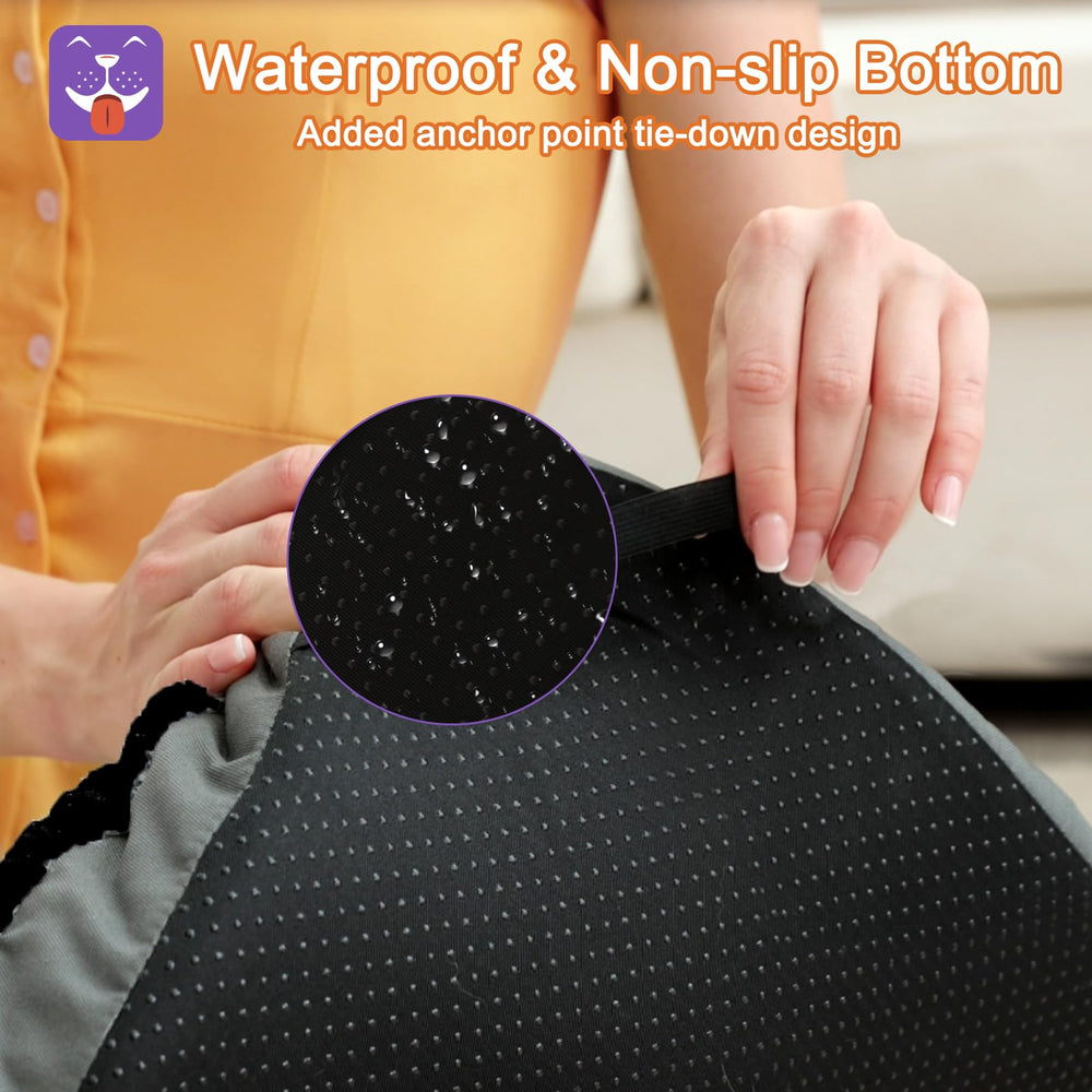 POCBLUE kennel pad featuring reinforced corner straps for stability
