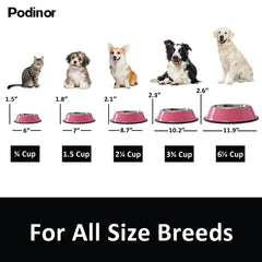 Podinor dog bowls are dishwasher safe for quick, hassle-free cleanup.