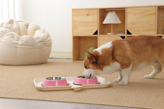 Podinor rust-resistant stainless steel bowls resist wear for long-lasting use.