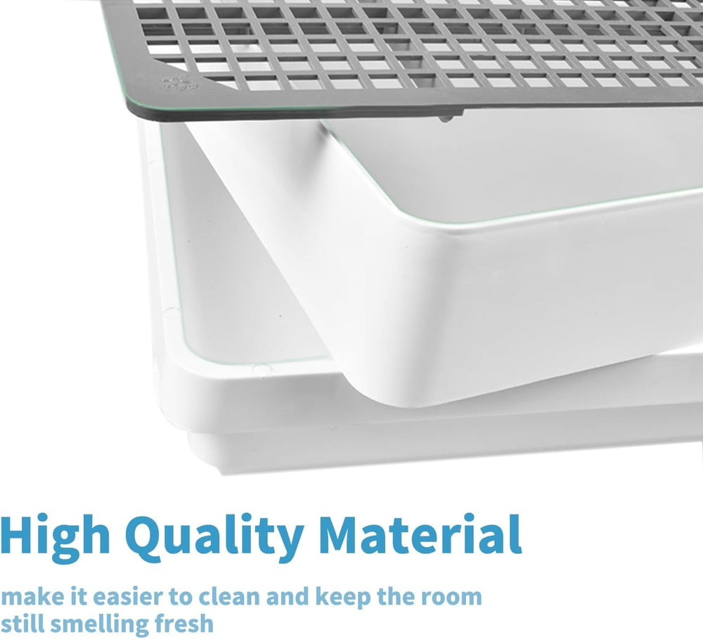 PODOO litter box low-entry with smooth corners protects paws