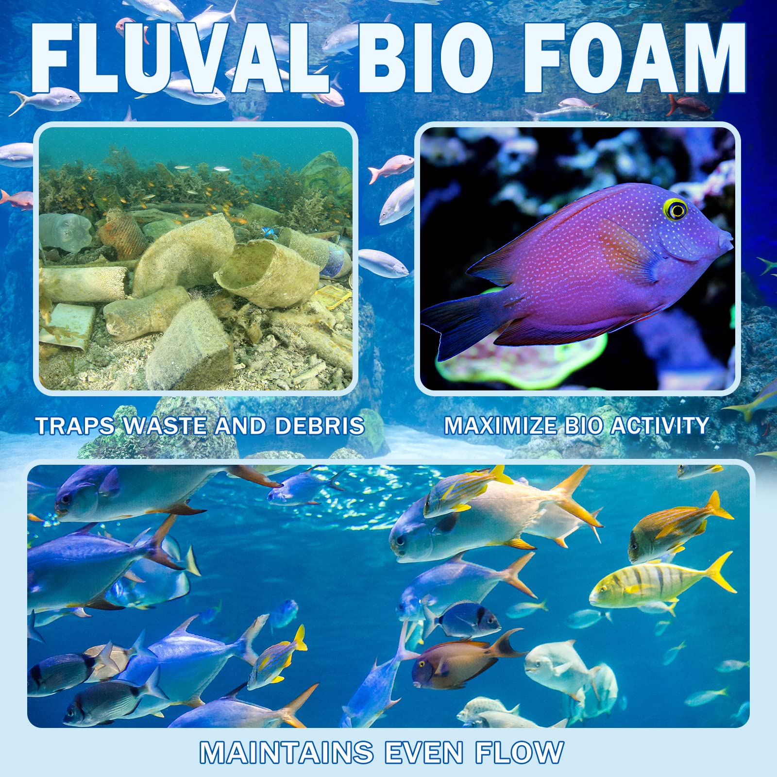 Podoy filter pad water flow test indicates improved flow