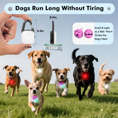 POEEY dog light clip-on red flash aids crossings at night.