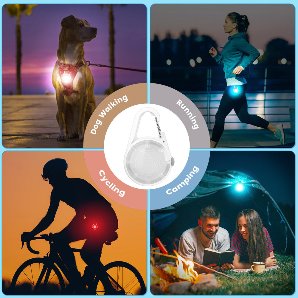 POEEY rechargeable dog collar light eliminates disposable batteries with USB charging.