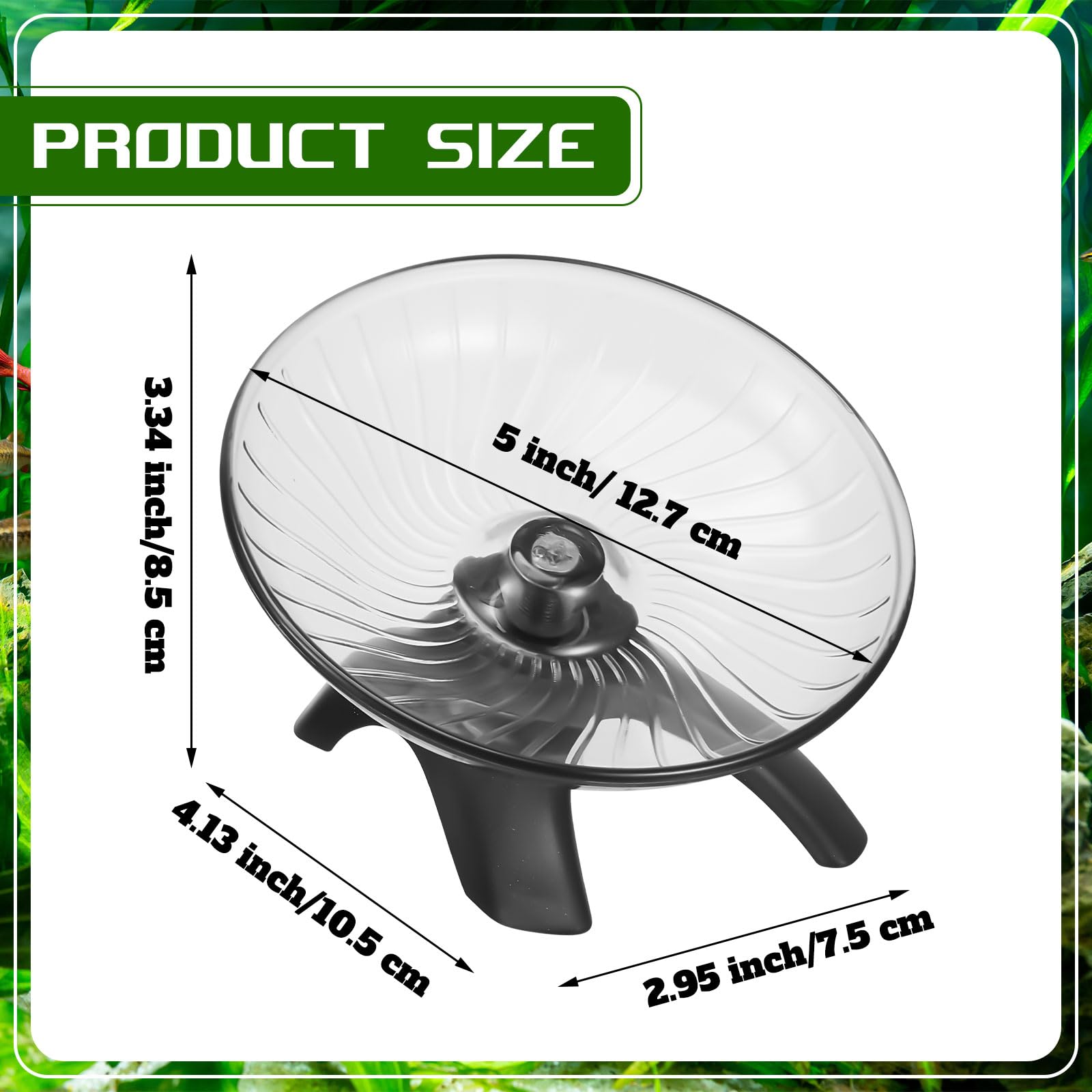 Poen Hermit Crabs Wheel Toy close-up reveals silent rotation for quiet habitats.