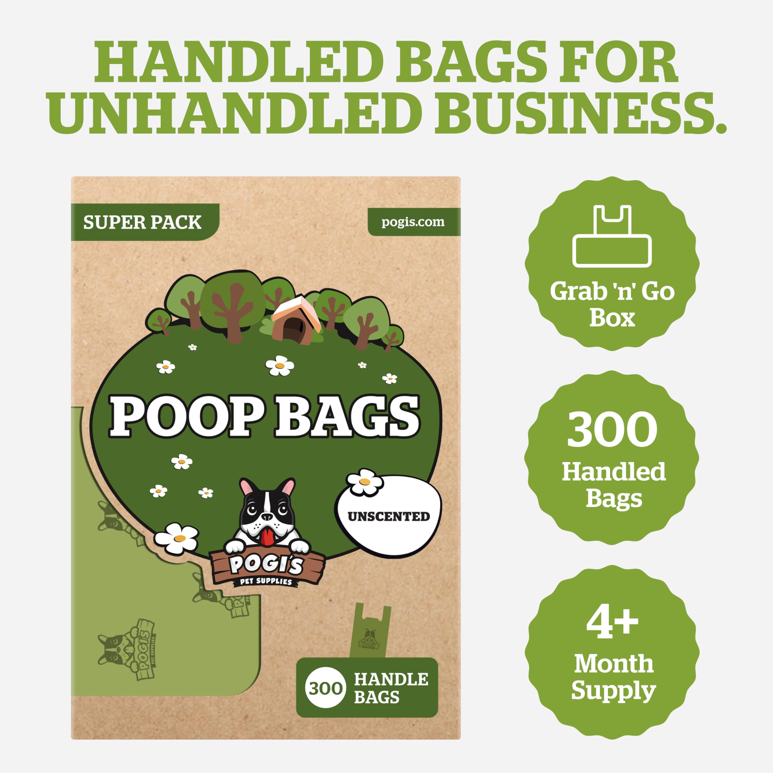 Pogi's odor-control bags help keep walks and bins fresher.