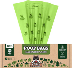 Pogi's compostable poop bags in dispenser box for quick pickup and convenience