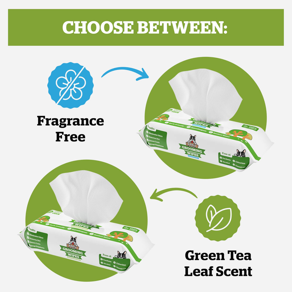 Pogi's dog grooming wipes travel-ready with quick cleanups on the go.