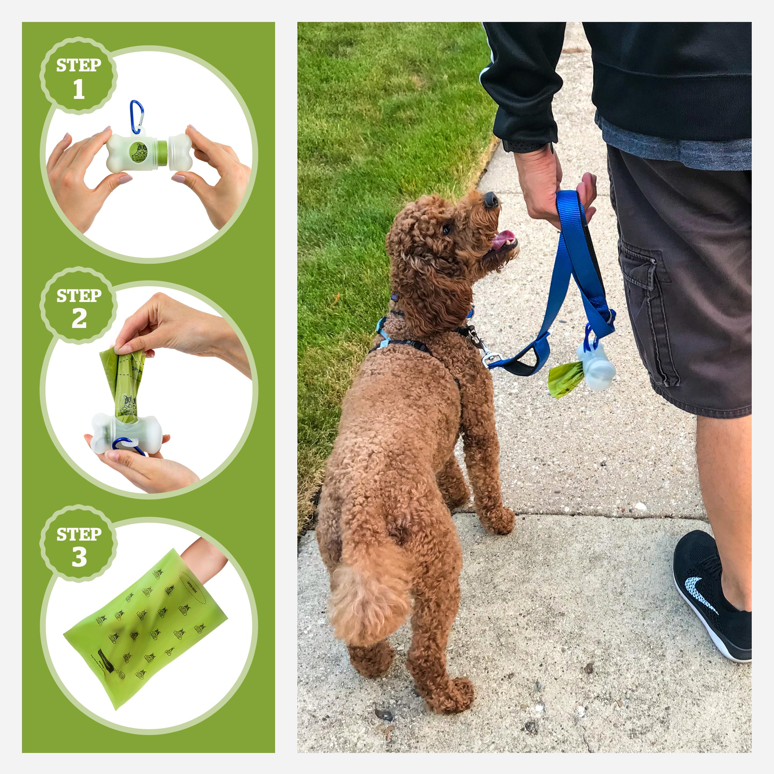 Pogi's Thick Poop Bags prevent leaks and messes.