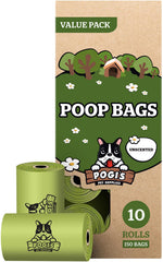 Pogi's Dog Poop Bags compact-capable packaging for quick cleanups.
