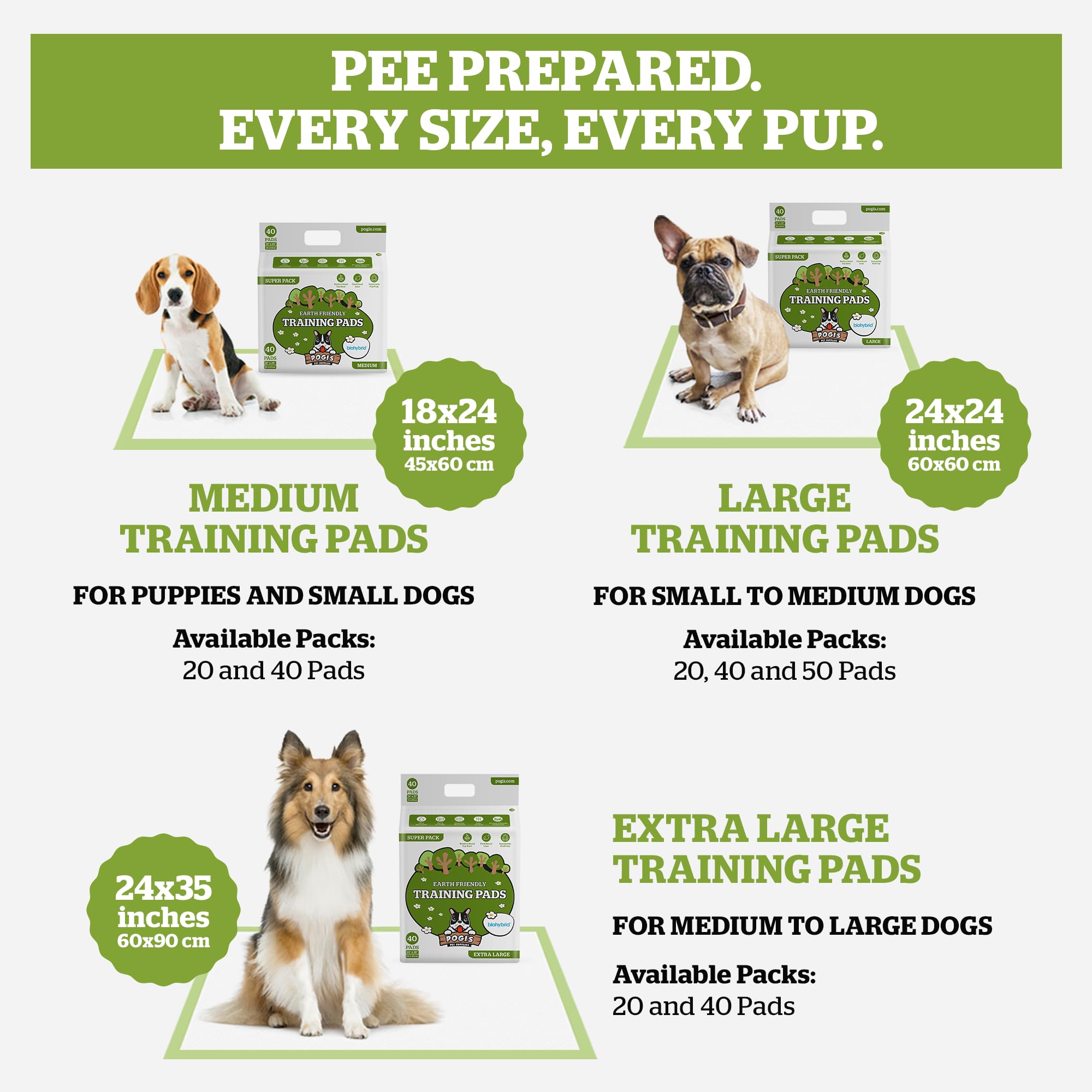 Pogi's Potty Pads multi-dog household use shown for extended indoor protection.