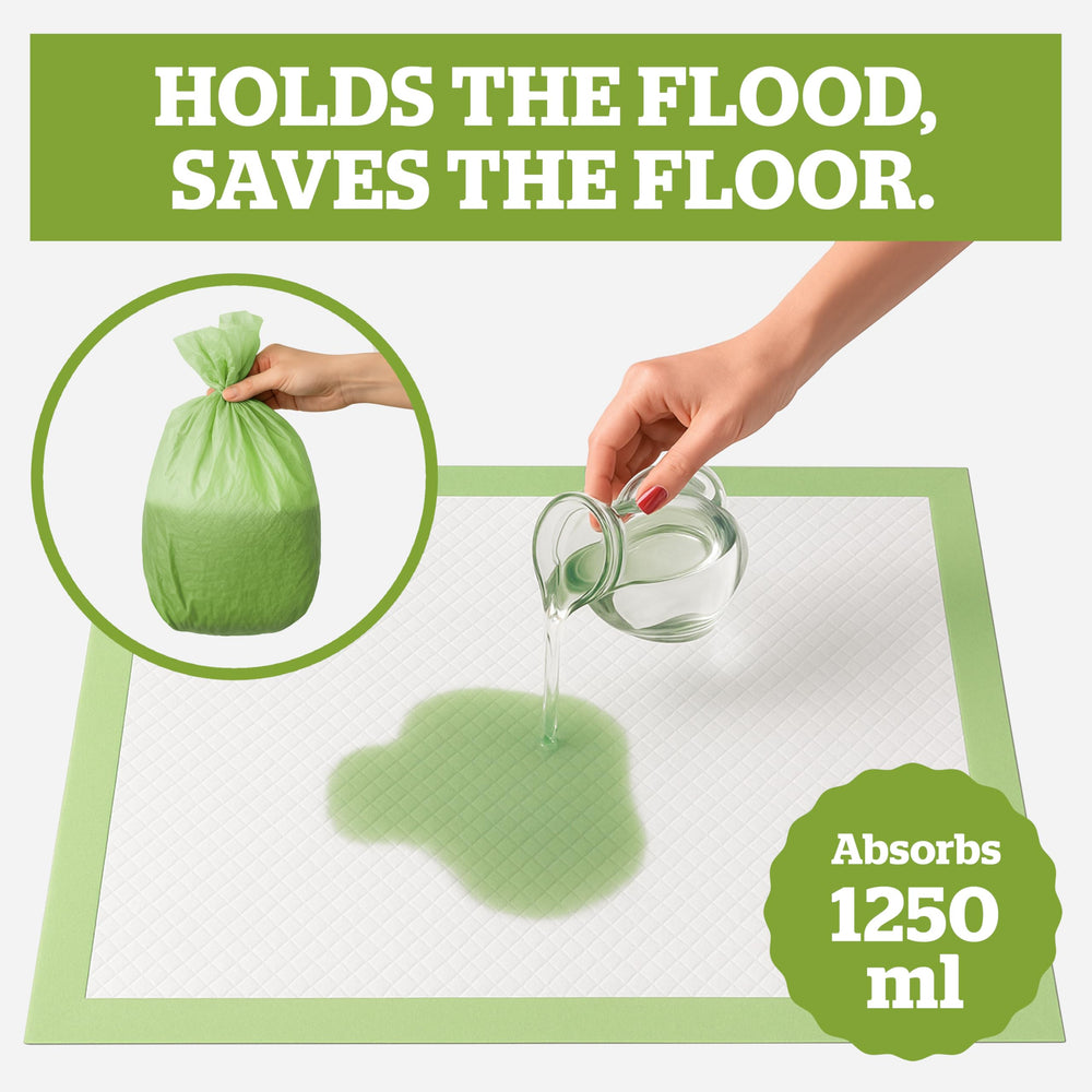 Pogi's Puppy Pads bamboo top sheet feels gentle on paws during use.