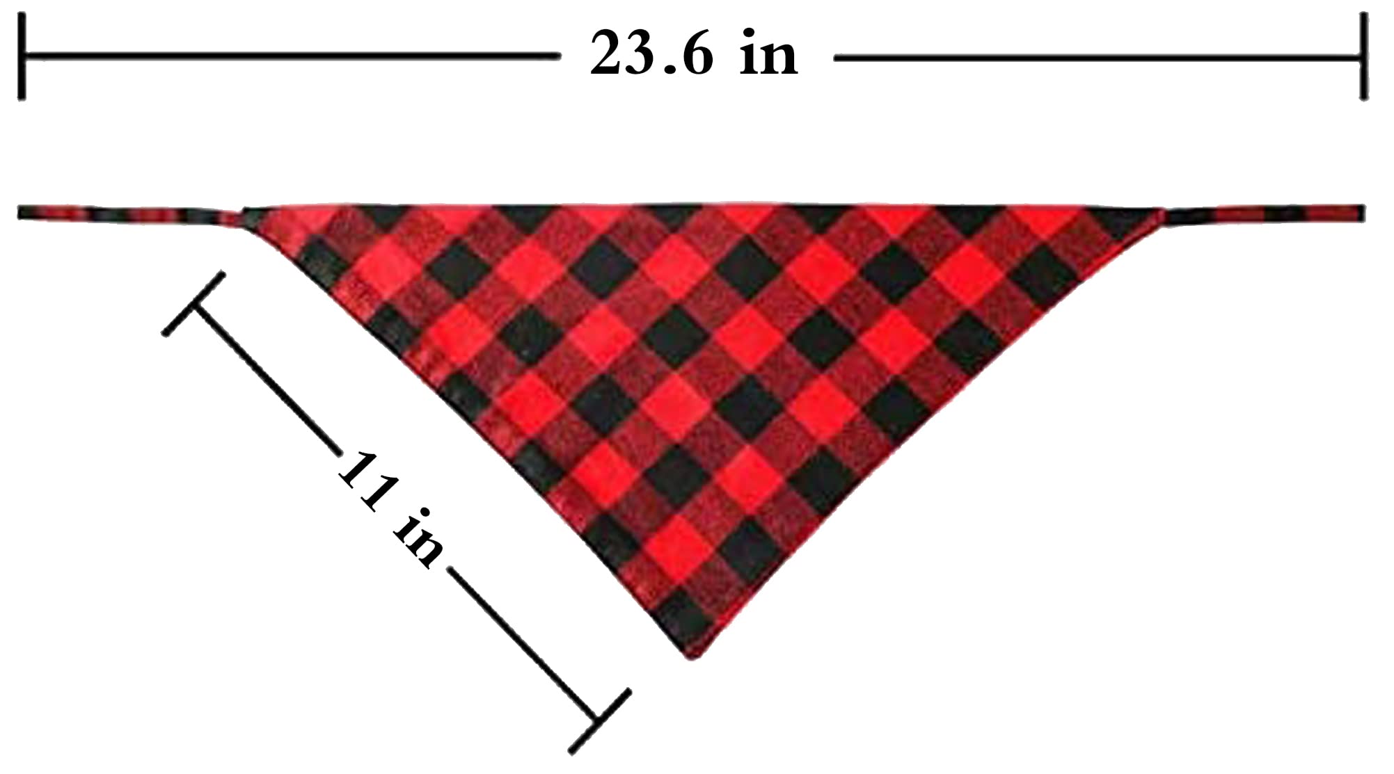 Pohshido bandana red plaid pack-two lifestyle shot for festive styling.