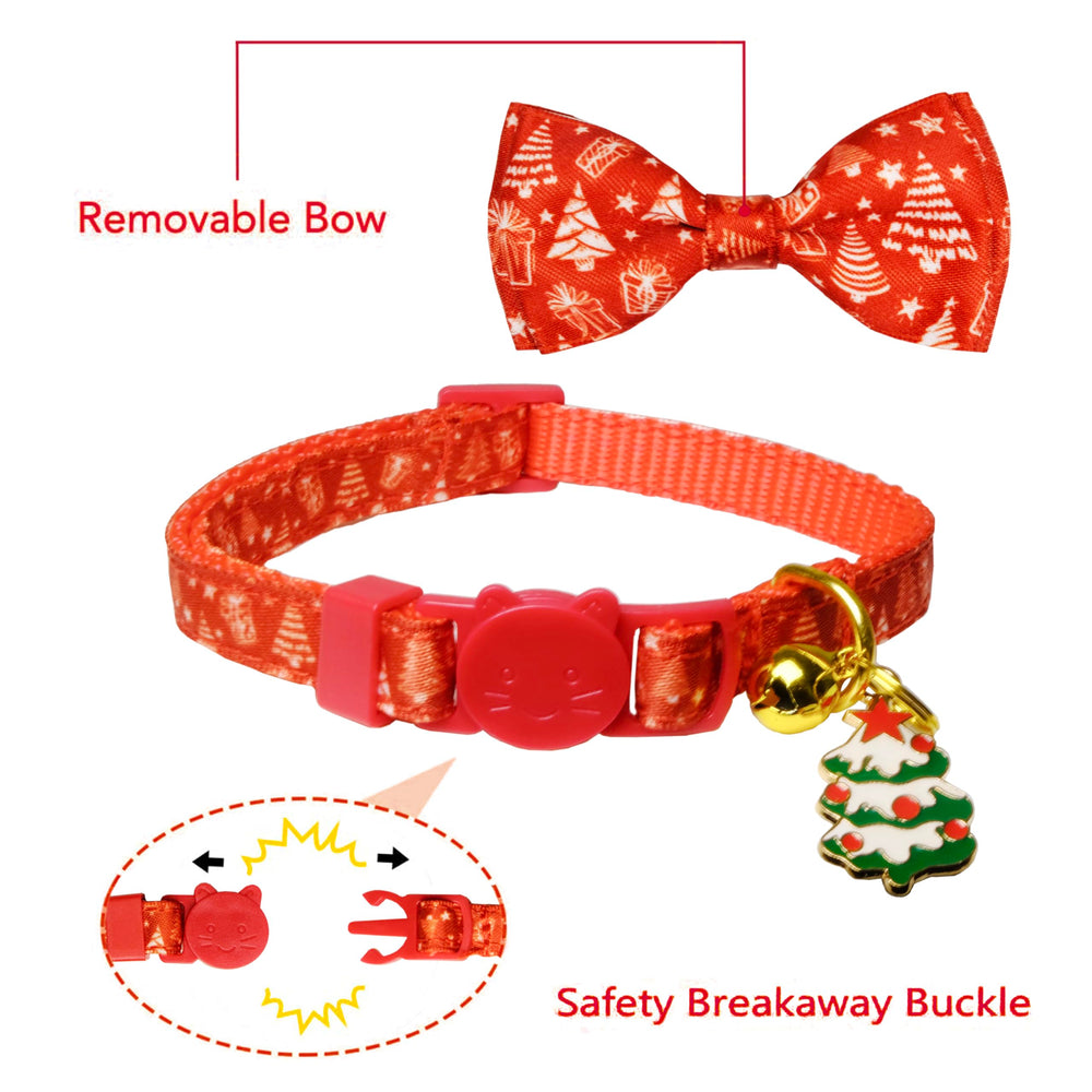 Pohshido blue Santa-snowman bow tie collar, perfect for holiday gatherings and playful moments.