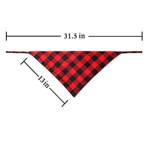 Pohshido buffalo plaid bandana closeup perfect for holiday style