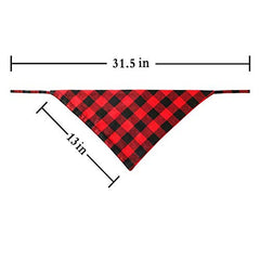Pohshido buffalo plaid bandana closeup perfect for holiday style