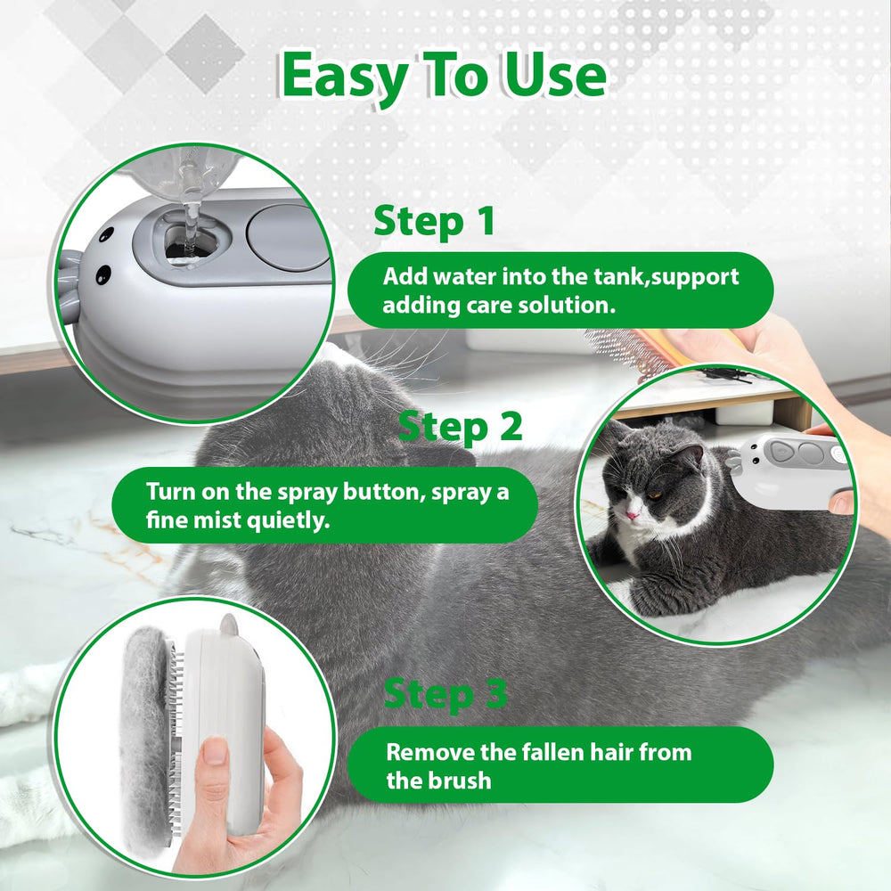 POIIOPY Waterless option supports pets wary of baths during grooming.