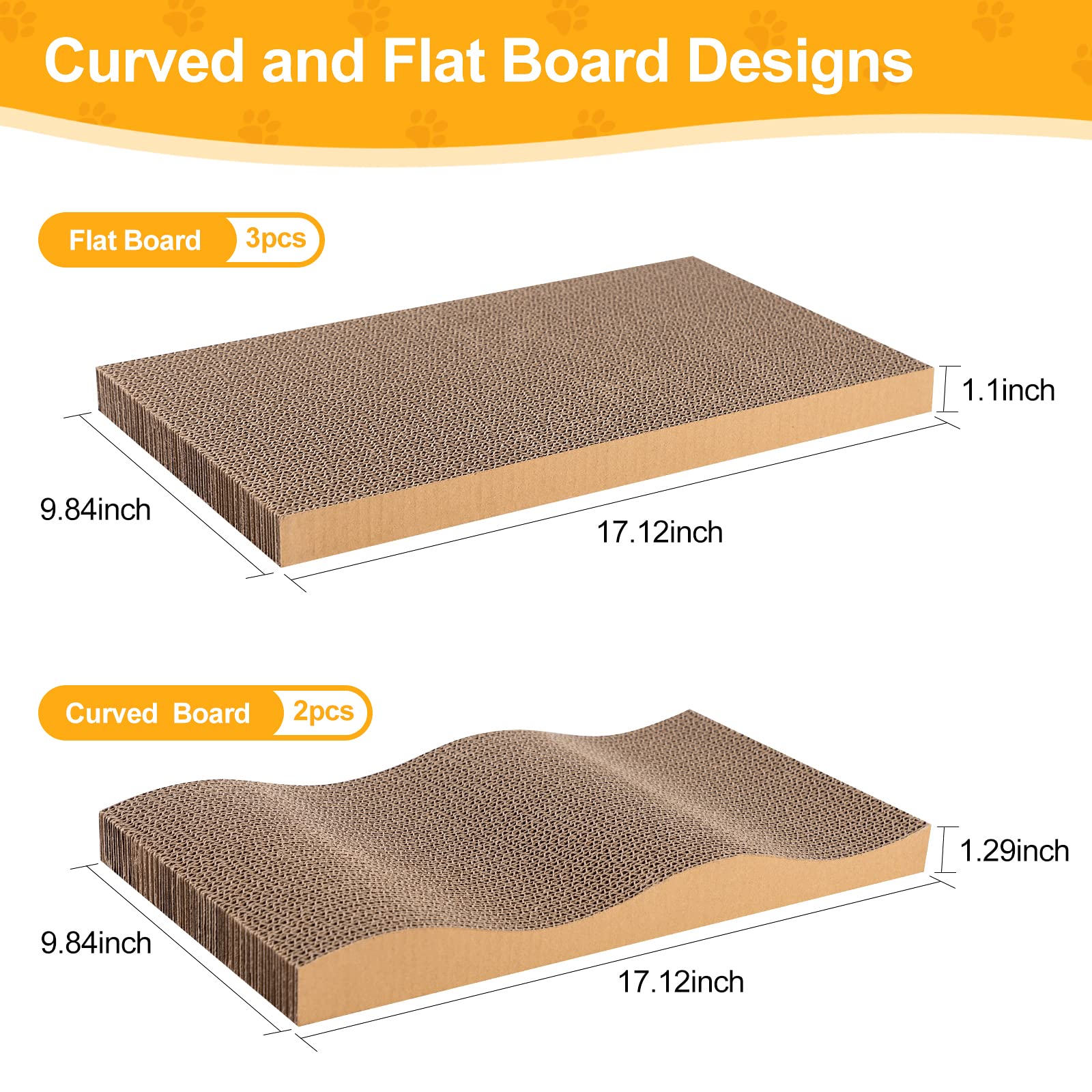 Poils bebe flat-board double-sided surface supports longer scratching life