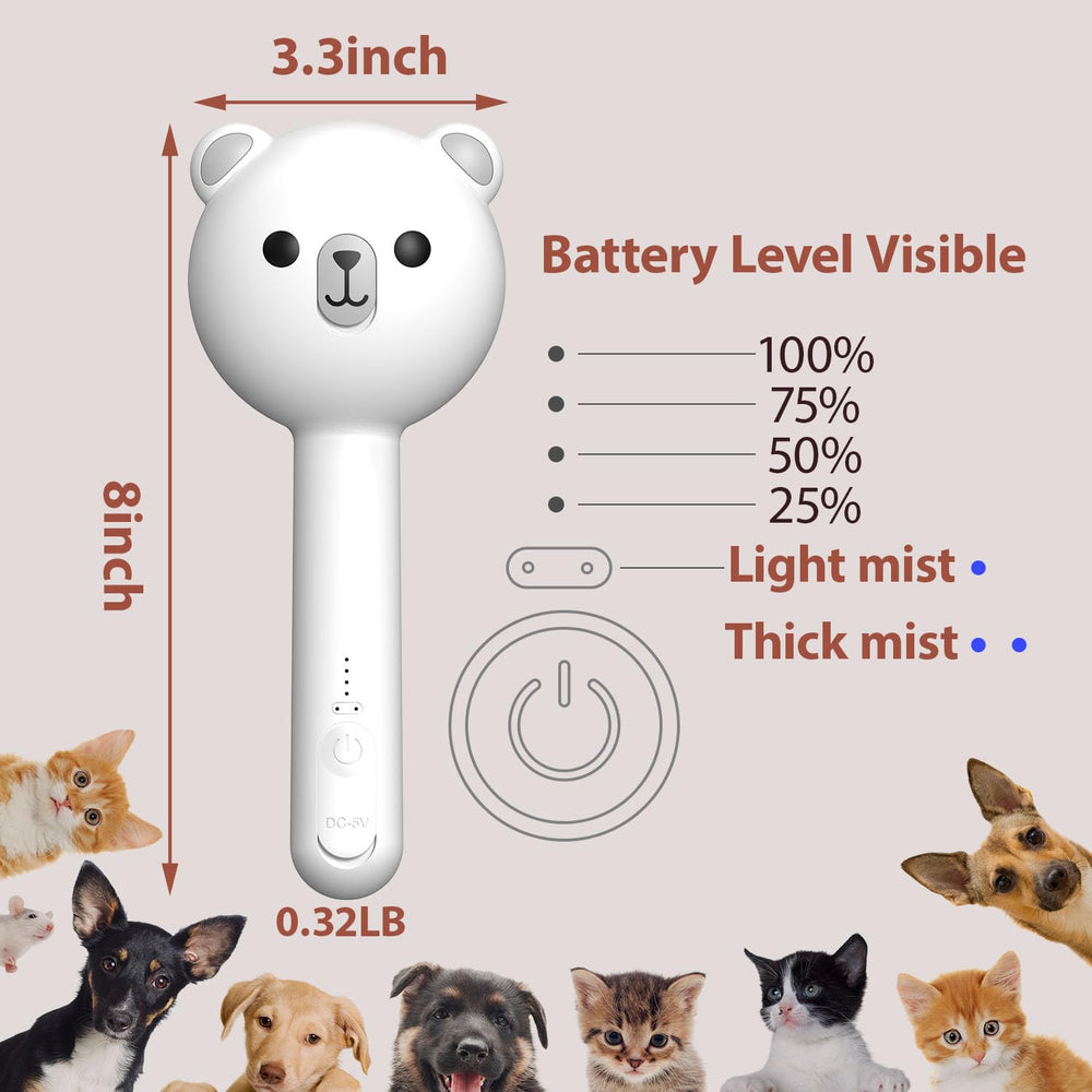 POIIOPY cat steam brush IPX7 waterproof shell remains durable around water use.