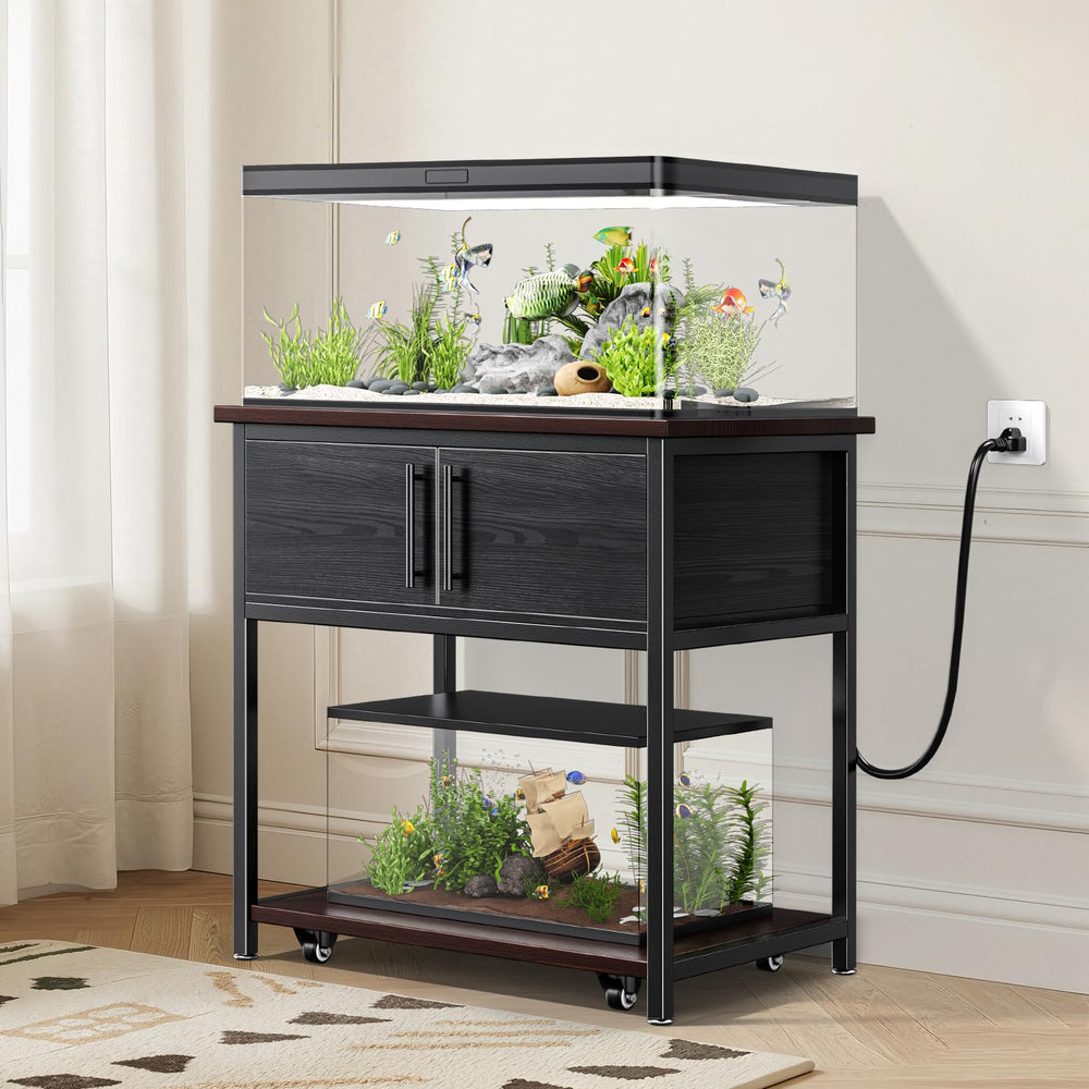 POKIPO slide-out shelf extension for easy maintenance and water changes
