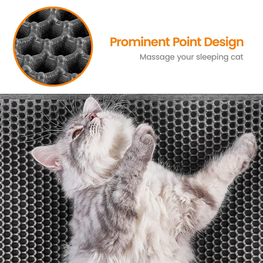 Polarduck Alfombrilla Arena Gatos 30x24 Gris capa inferior impermeable protege suelos y alfombras
