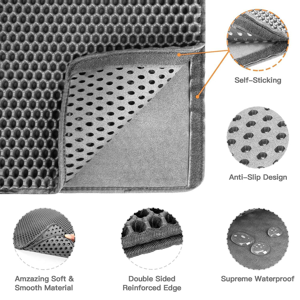 Polarduck Alfombrilla Arena Gatos 30x24 Gris libre de BPA y con garantía de 1 año