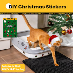 Polarduck Cat Litter Mat back layer close-up highlights leak-proof backing for floor protection.