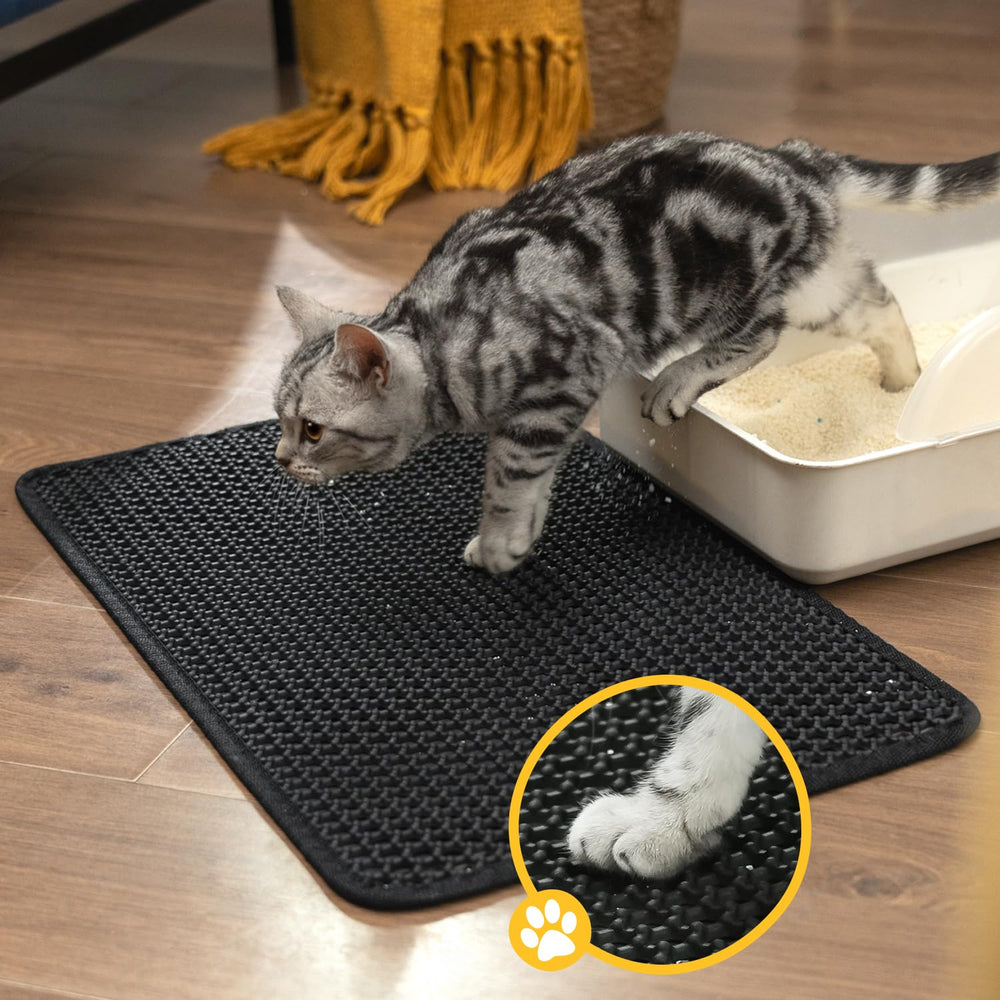 Polarduck Cat Litter Mat packaging-ready setup shows quick unfolding and ready for use.
