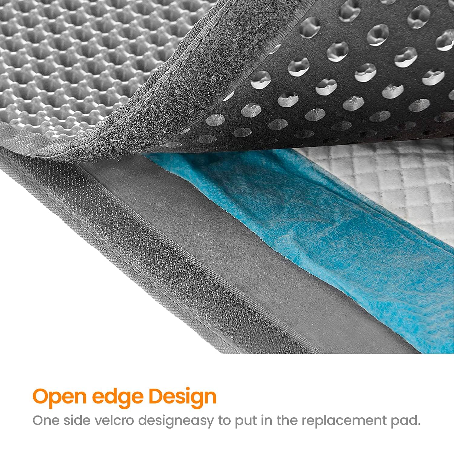 Polarduck Cat Litter Mat side-handles for easy lifting and dumping litter.