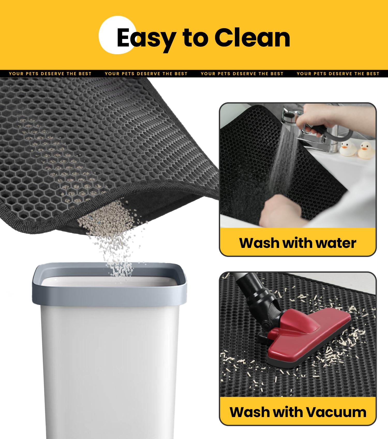 Polarduck Cat Litter Mat space-saving design fits narrow doorways without sacrificing coverage.