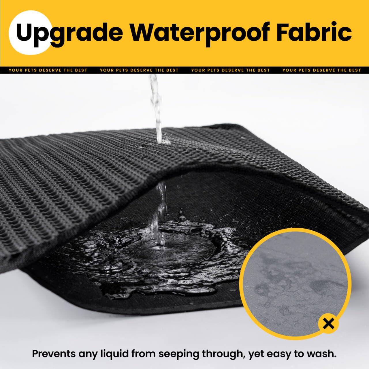 Polarduck Cat Litter Mat washable surface enables fast cleaning after messes.