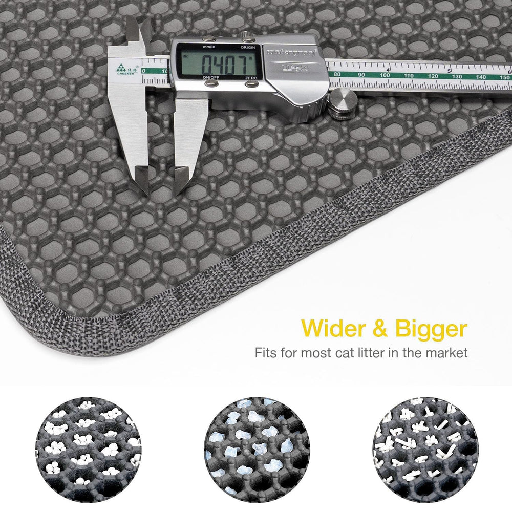 Polarduck cat litter mat waterproof bottom layer protects floors.