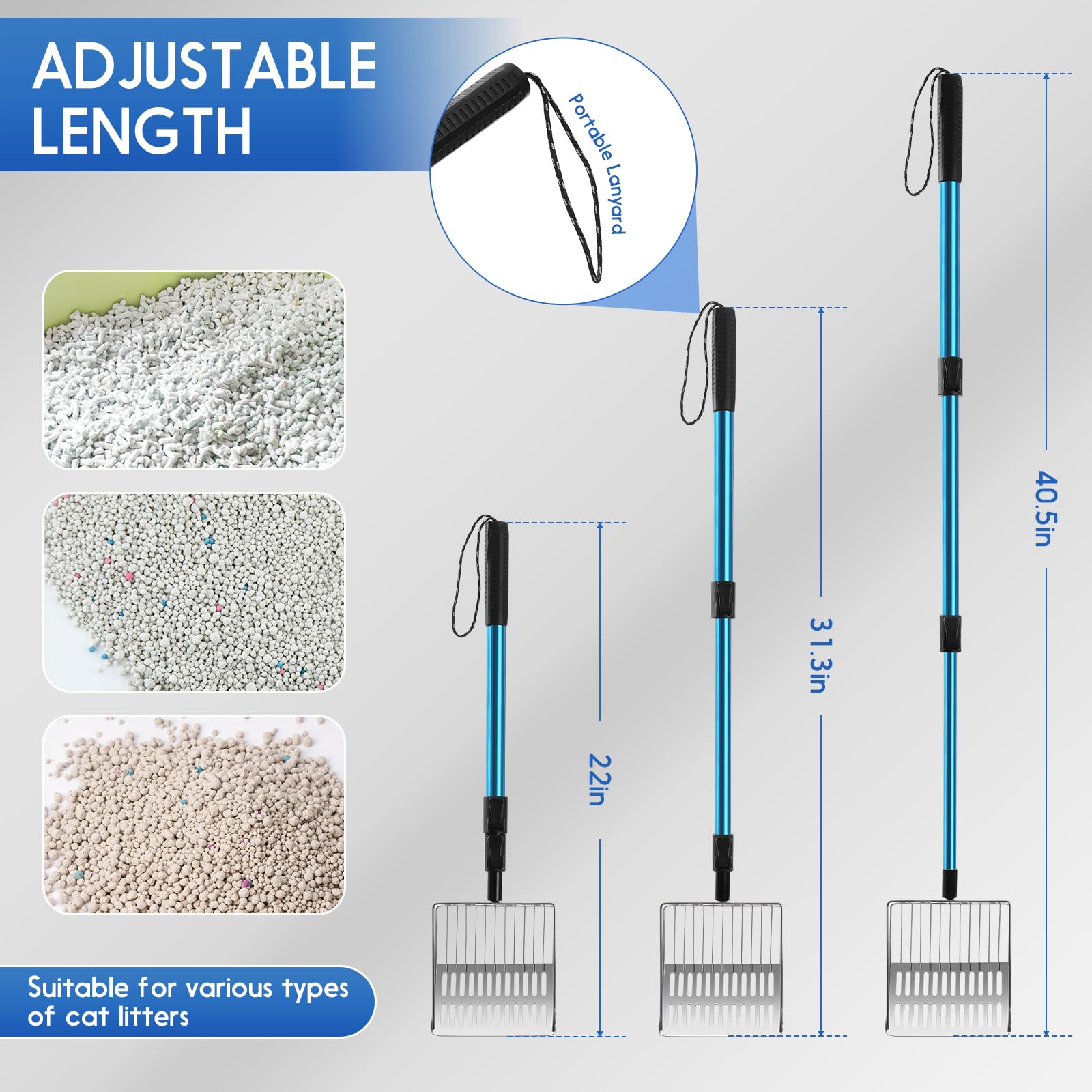 Polarduck aluminium handle ensures lightweight, durable scooping performance.
