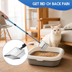 Polarduck cat litter scoop deep shovel enables quick sifting and disposal.