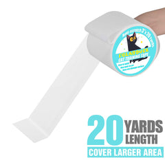 Polarduck cat scratch tape on wood door; protects high-traffic areas.