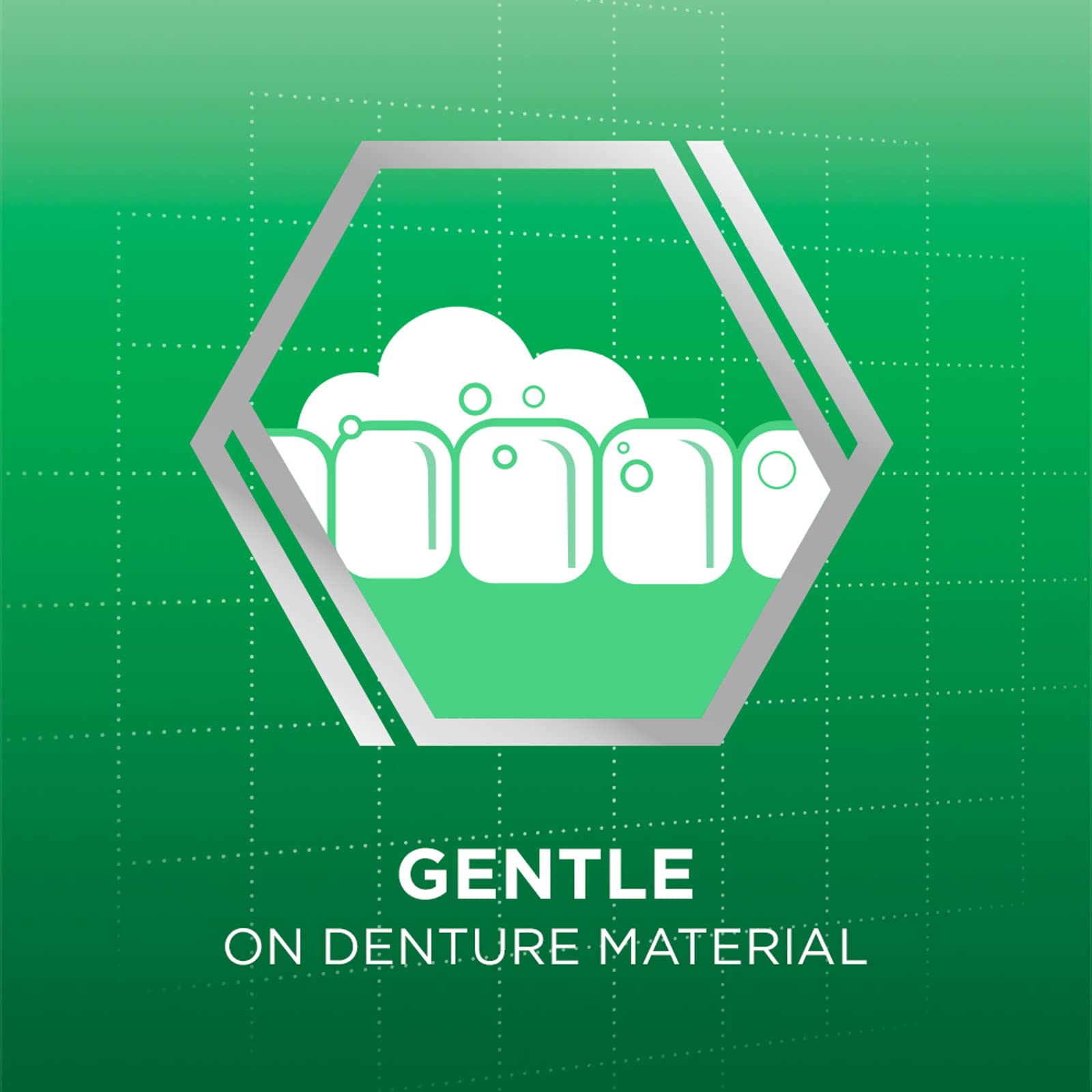 Polident Smokers Denture Cleanser close-up tablets ready to use.
