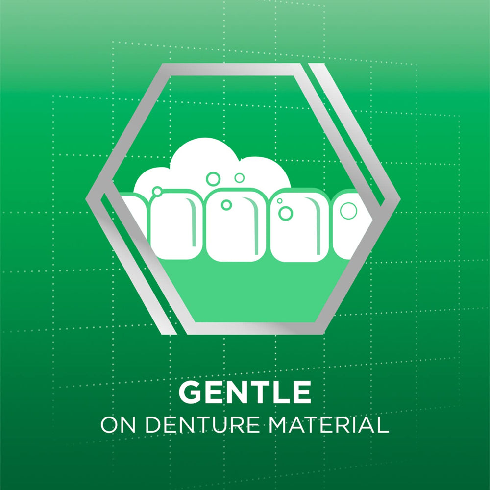 Polident Smokers Denture Cleanser close-up tablets ready to use.