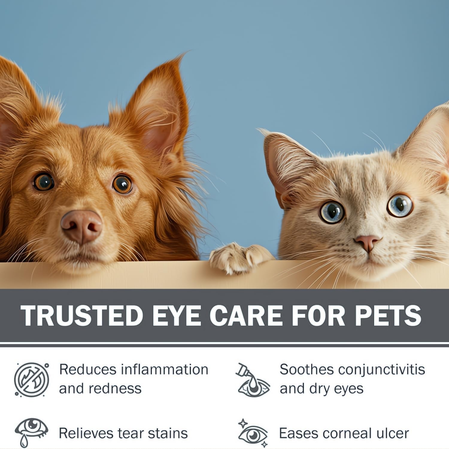 POLKA Terramypol eye ointment suitable for cats, dogs, horses, birds, and sheep.