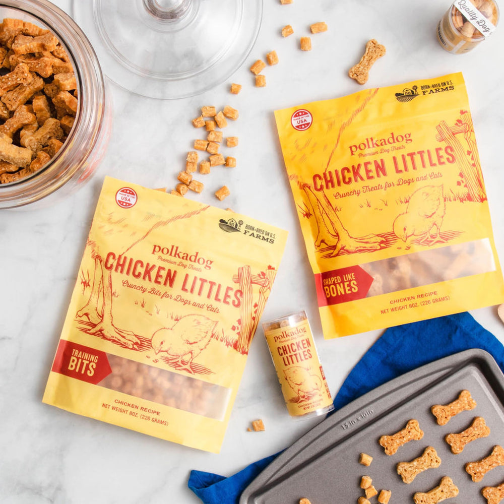 Polkadog Chicken Littles during training session reinforce positive behavior.