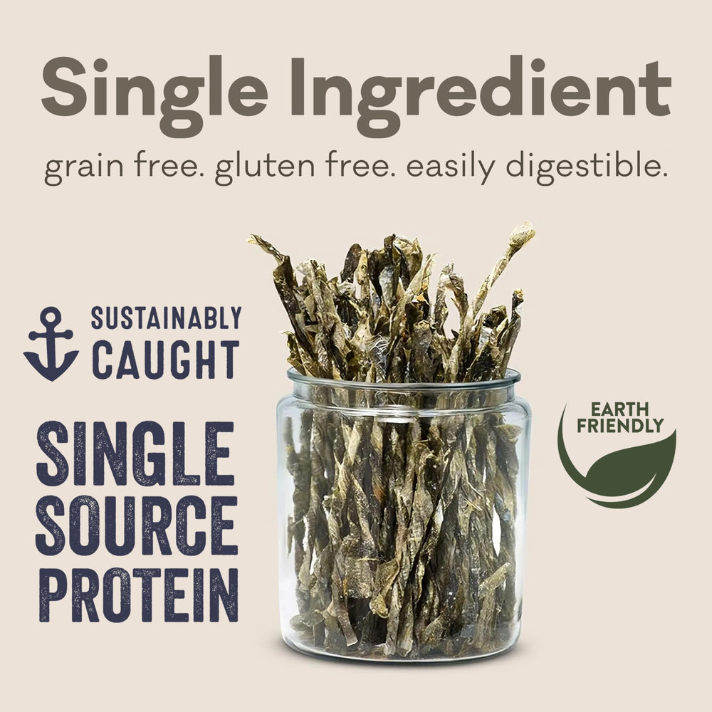 Polkadog Cod Skins omega-3 rich image: may promote a healthy coat and skin.