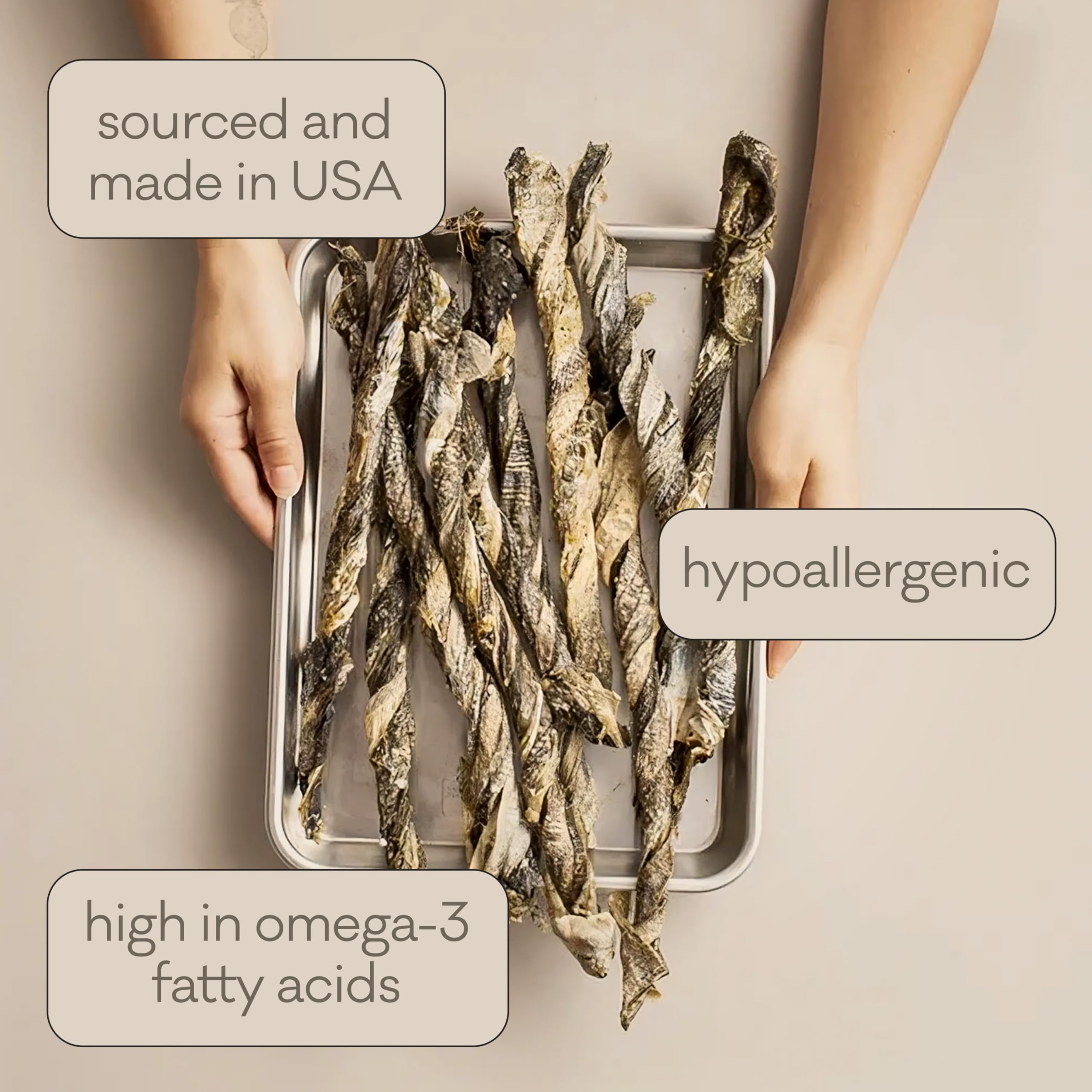 Polkadog Cod Skins single-ingredient treats ideal for sensitive stomachs during training